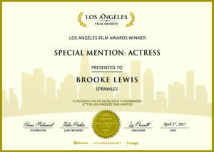 best actress, Brooke Lewis